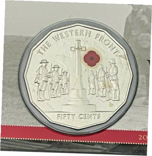 アンティークコイン コイン 金貨 銀貨 [送料無料] 2014 50c Colour Printed Coin - The Western Front - Uncirculated - RAM -のサムネイル