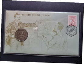 【極美品/品質保証書付】 アンティークコイン コイン 金貨 銀貨 [送料無料] PNC 2013 Australia Kangaroo and Map 100 years of stamps 50c Unc Coin stamp cover