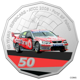 【極美品/品質保証書付】 アンティークコイン コイン 金貨 銀貨 [送料無料] 2020 Australia 60 Years of Supercars - 2008 Ford BF Falcon - 50c Coin