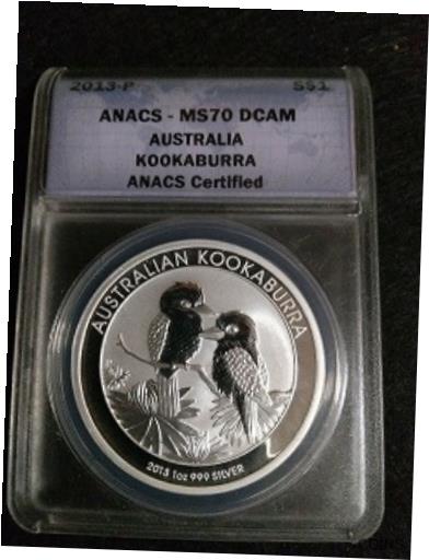 アンティークコイン コイン 金貨 銀貨 [送料無料] Australia - 2013 Silver Kookaburra - ANACS MS70 DCAM #M112のサムネイル