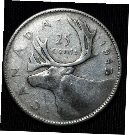 アンティークコイン コイン 金貨 銀貨 [送料無料] ***Rare *1947 Coin Error Canada Silver Quarter Maple Leaf Touches the 7のサムネイル