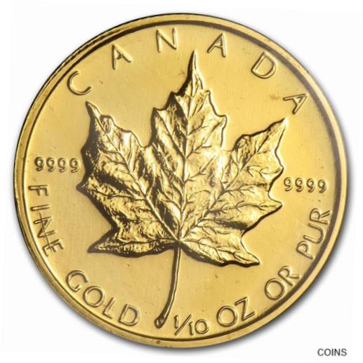 アンティークコイン コイン 金貨 銀貨 [送料無料] 1988 Canada 1/10 oz Gold Maple Leaf BU - SKU #82698のサムネイル