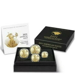 【極美品/品質保証書付】 アンティークコイン 金貨 Limited Edition - American Eagle 2021 Gold Proof Four-Coin Set Item 21EFN 2021 [送料無料] #gcf-wr-011749-2939