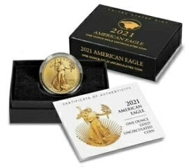 【極美品/品質保証書付】 アンティークコイン 金貨 American Eagle 2021 W One Ounce Gold Uncirculated Coin 21EHN IN HAND [送料無料] #gcf-wr-011749-2965