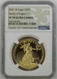 【極美品/品質保証書付】 アンティークコイン 金貨 2021 W 1 oz Proof Gold Eagle NGC PF70 American Eagle 21EB One Ounce G$50 Type 1 [送料無料] #got-wr-011749-3279