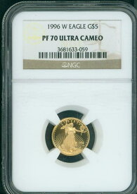 【極美品/品質保証書付】 アンティークコイン コイン 金貨 銀貨 [送料無料] 1996-W $5 GOLD EAGLE 1/10 Oz. G$5 NGC PF70 PF-70 PROOF PR70 ULTRA CAMEO