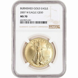【極美品/品質保証書付】 アンティークコイン 金貨 2007 W American Gold Eagle Burnished 1 oz $50 - NGC MS70 [送料無料] #got-wr-011749-4713