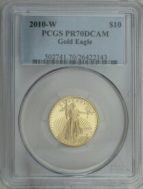 【極美品/品質保証書付】 アンティークコイン コイン 金貨 銀貨 [送料無料] 2010-W $10 Gold American Eagle - 1/4 Troy oz. Gold Content PCGS PR70DCAM