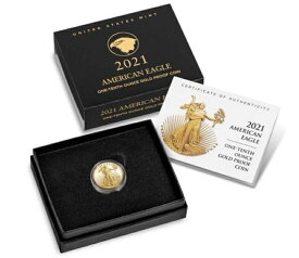 【極美品/品質保証書付】 アンティークコイン コイン 金貨 銀貨 [送料無料] American Eagle 2021 One-Tenth Ounce Gold Proof Coin - 21EEN