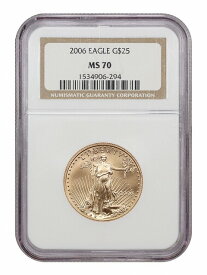 【極美品/品質保証書付】 アンティークコイン コイン 金貨 銀貨 [送料無料] 2006 Gold Eagle $25 NGC MS70 - American Gold Eagle AGE