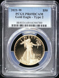 【極美品/品質保証書付】 アンティークコイン 金貨 2021 W $50 Proof American Gold Eagle Variety Type 2 PCGS PR 69 DCAM Cameo PF [送料無料] #got-wr-011749-5342
