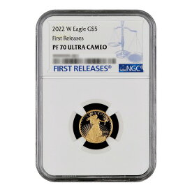 【極美品/品質保証書付】 アンティークコイン コイン 金貨 銀貨 [送料無料] In Hand - 2022-W Proof $5 American Gold Eagle 1/10 oz NGC PF70UC FDI BLUE Label