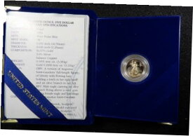 【極美品/品質保証書付】 アンティークコイン コイン 金貨 銀貨 [送料無料] 1994-W $5 American Gold Eagle Proof (1/10 oz) in OGP (Box Coin COA Capsule)