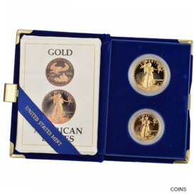【極美品/品質保証書付】 アンティークコイン 金貨 1987 US American Gold Eagle Proof Two-Coin Set [送料無料] #gcf-wr-011749-825