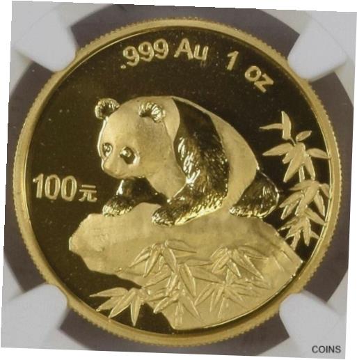 アンティークコイン コイン 金貨 銀貨  [送料無料] 1999 oz Gold China Panda Large Date Plain NGC MS69