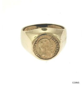 【極美品/品質保証書付】 アンティークコイン コイン 金貨 銀貨 [送料無料] 1865 Emperador Maximiliano "Imperio Mexicano" Coin Ring .375 9k Yellow Gold