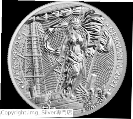 アンティークコイン コイン 金貨 銀貨 [送料無料] 2021 germania 2 oz .999 silver 10 mark with Blisterpack & COAのサムネイル