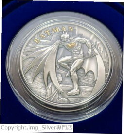 【極美品/品質保証書付】 アンティークコイン コイン 金貨 銀貨 [送料無料] 2021 $10 Cook Islands DC Comics Batman 2 oz Silver Antiqued Coin -Mintage 1,000--