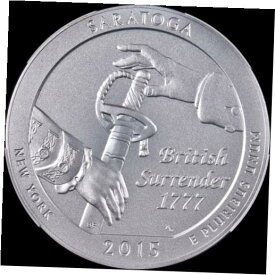 【極美品/品質保証書付】 アンティークコイン コイン 金貨 銀貨 [送料無料] 2015-P Saratoga ATB 5 Ounce Silver NGC SP70 National Treasure