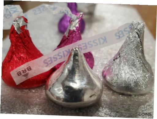 アンティークコイン コイン 金貨 銀貨 [送料無料] 1 oz .999 Silver Hershey Kiss with wrapper Unique gift NEW! Hand poured