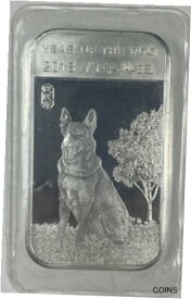 【極美品/品質保証書付】 アンティークコイン コイン 金貨 銀貨 [送料無料] 2018 Chinese Lunar Year of The Dog 1 oz. Silver Bar *Carat Coin*