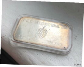 【極美品/品質保証書付】 アンティークコイン コイン 金貨 銀貨 [送料無料] Rare Vintage Toned Empire International Inc Pinecone 1oz Silver 999 Bar