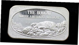 【極美品/品質保証書付】 アンティークコイン コイン 金貨 銀貨 [送料無料] 1974 THE BOBCAT NORTH AMERICA'S WILDCAT 1 TROY OZ. .999 FINE SILVER BAR USSC-189