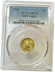【極美品/品質保証書付】 アンティークコイン コイン 金貨 銀貨 [送料無料] 1996 $5 Gold American Eagle - 1/10 Oz. - PCGS MS70 - PCGS POP:76
