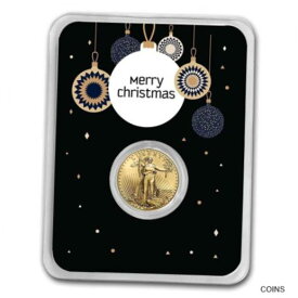 【極美品/品質保証書付】 アンティークコイン コイン 金貨 銀貨 [送料無料] 2022 1/10 oz American Gold Eagle - w/Elegant Merry Christmas Card - SKU#255191-
