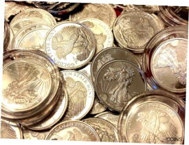 【極美品/品質保証書付】 アンティークコイン 銀貨 MINI SILVER EAGLE .999 SILVER COIN 1/10th brilliant coin in *BEAUTIFUL capsule* [送料無料] #scf-wr-011921-2003