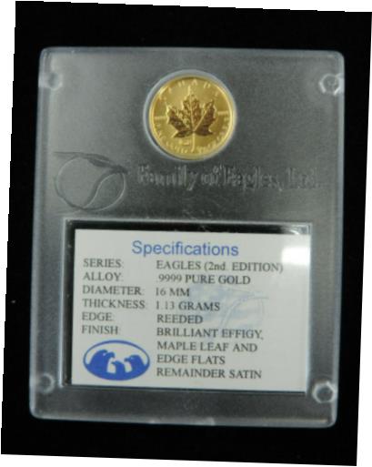 アンティークコイン コイン 金貨 銀貨 [送料無料] 1998 1/10 oz $5 Eagles Privy Gold Maple Leaf Coin 2nd Edition .9999 Pure Auのサムネイル