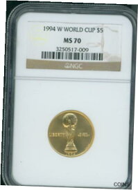 【極美品/品質保証書付】 アンティークコイン コイン 金貨 銀貨 [送料無料] 1994-W $5 GOLD WORLD CUP SOCCER FOOTBALL NGC MS70 GOLD COIN MS-70 !!!!!-