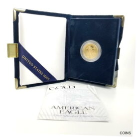 【極美品/品質保証書付】 アンティークコイン コイン 金貨 銀貨 [送料無料] 1/4oz Gold Ten Dollar American Eagle Coin 8.5grams Complete - Great Condition