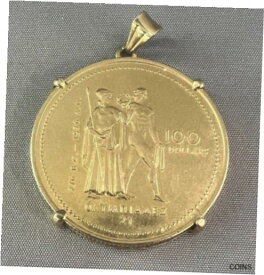 【極美品/品質保証書付】 アンティークコイン コイン 金貨 銀貨 [送料無料] 1976 Canadian $100 14K Gold Coin - With 10K Gold Chain Bezel (1533)