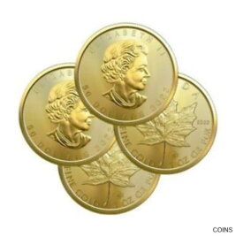 【極美品/品質保証書付】 アンティークコイン 金貨 Lot of 4 Gold 2022 Maple 1 oz Canadian Gold Maple Leaf $50 .9999 Fine coins [送料無料] #gcf-wr-011926-1231