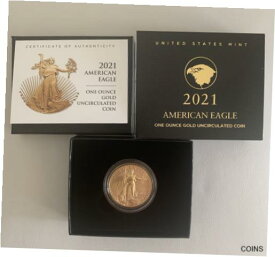 【極美品/品質保証書付】 アンティークコイン 金貨 American Eagle 2021 W One Ounce Gold Uncirculated Coin 21EHN - On Hand [送料無料] #gcf-wr-011926-2620