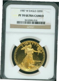 【極美品/品質保証書付】 アンティークコイン 金貨 1987-W $50 GOLD EAGLE 1 Oz. G$50 NGC PF70 PF-70 PROOF PR70 ULTRA CAMEO [送料無料] #got-wr-011926-2718