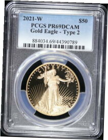 【極美品/品質保証書付】 アンティークコイン 金貨 2021 W $50 Proof American Gold Eagle Variety Type 2 PCGS PR 69 DCAM Cameo PF [送料無料] #got-wr-011926-3278