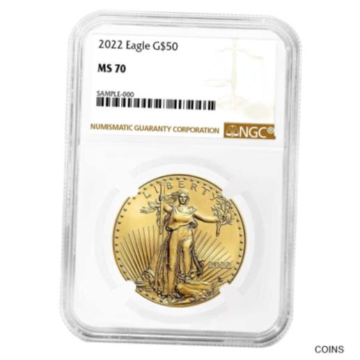 【極美品/品質保証書付】 アンティークコイン コイン 金貨 銀貨 [送料無料] 2022 $50 American Gold Eagle 1 oz NGC MS70 Brown Label：金銀プラチナ ワールドリソース