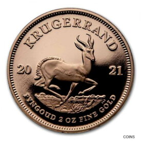 【極美品/品質保証書付】 アンティークコイン 金貨 2021 South Africa 2 oz Proof Gold Krugerrand - SKU#229145 [送料無料] #gof-wr-011927-167
