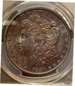 【極美品/品質保証書付】 アンティークコイン コイン 金貨 銀貨 [送料無料] 1880-S Morgan Dollar MS65 Toned Gem Beauty Obv. and Rev. PCGS Gorgeous Coin