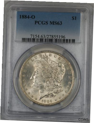 アンティークコイン 銀貨 1884-O Morgan Silver Dollar $1 Coin PCGS MS-63 (7T) [送料無料] #sct-wr-012034-4643のサムネイル