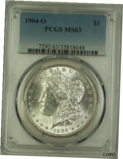  アンティークコイン コイン 金貨 銀貨  [送料無料] 1904-O Morgan Silver Dollar $1 Coin PCGS MS-63 (17L)
