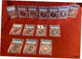【極美品/品質保証書付】 アンティークコイン コイン 金貨 銀貨 [送料無料] 7 JFK & various US Mint PCGS coins cameo, proof collectibles, wooden box