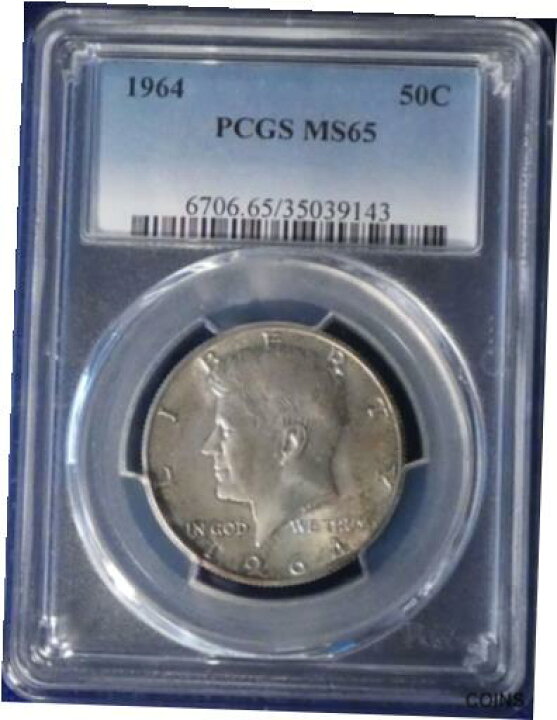 1964 二重ダイ表ケネディ ハーフダラー FS-102 PCGS MS-65