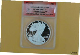 【極美品/品質保証書付】 アンティークコイン コイン 金貨 銀貨 [送料無料] 2011-W American Silver Eagle Dollar ANACS PR70 DCAM FIRST RELEASE