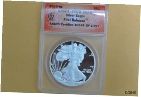 【極美品/品質保証書付】 アンティークコイン 銀貨 2010-W PROOF American Eagle Silver Dollar ANACS PR70 DCAM First Release [送料無料] #sof-wr-012095-1933