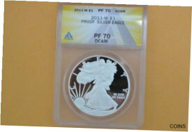 【極美品/品質保証書付】 アンティークコイン コイン 金貨 銀貨 [送料無料] 2011-W American Silver Eagle Dollar ANACS PF70 DCAM