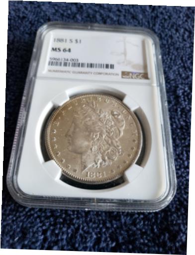  アンティークコイン コイン 金貨 銀貨  [送料無料] 1881-S Morgan Dollar, NGC MS64