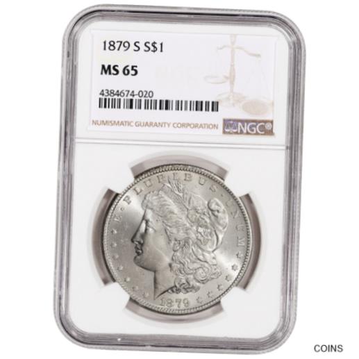 【極美品/品質保証書付】 アンティークコイン コイン 金貨 銀貨 [送料無料] 1879-S US Morgan Silver Dollar $1 - NGC MS65：金銀プラチナ ワールドリソース